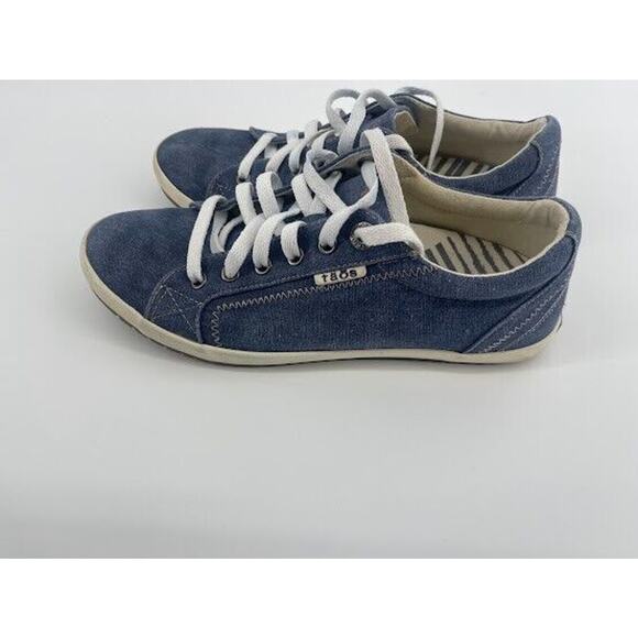 Taos Womens Star Shoes 8.5 Denim blue Sneaker Casual Low Top Lace Up - Picture 4 of 7